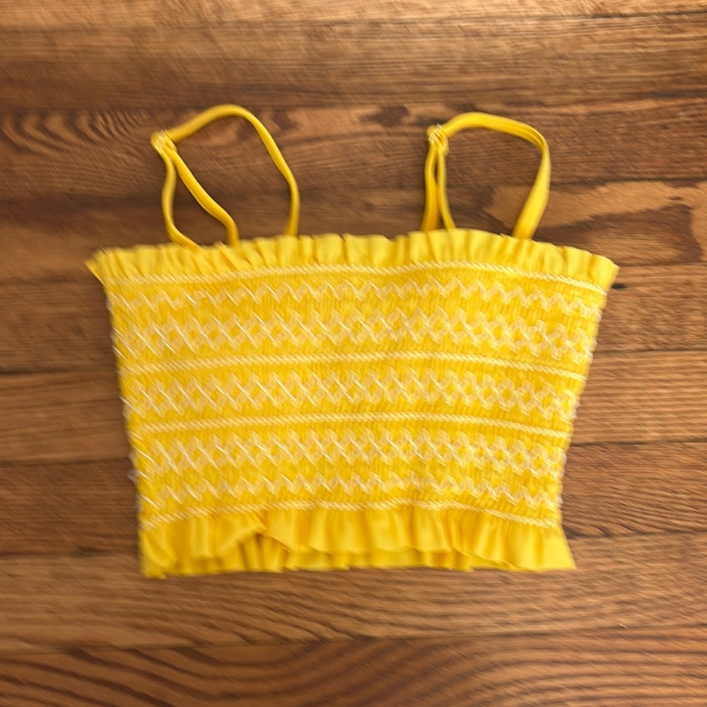 Xhilaration Yellow Ruffle Bikini Set - Picture 2 of 11